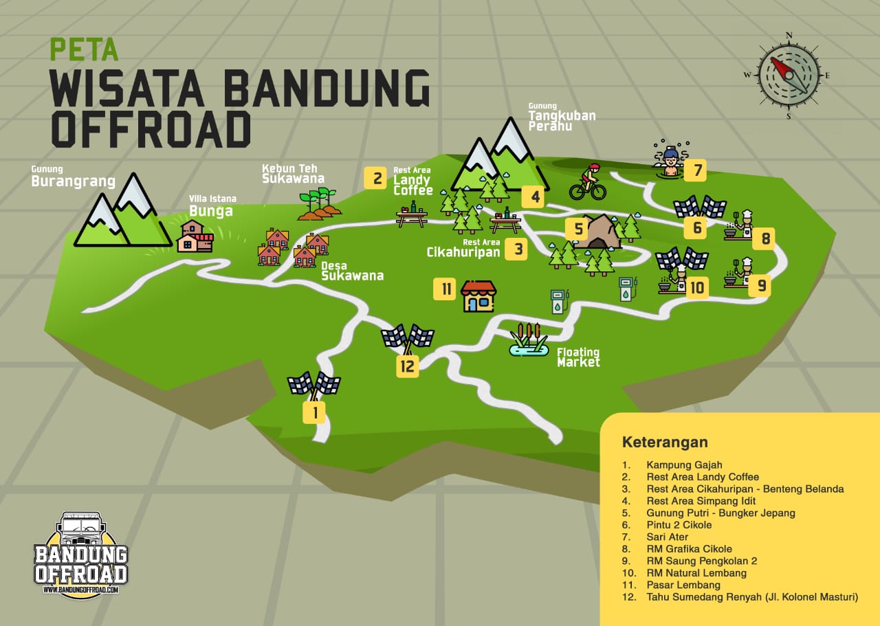 Peta Wisata Lembang Bandung Homecare24